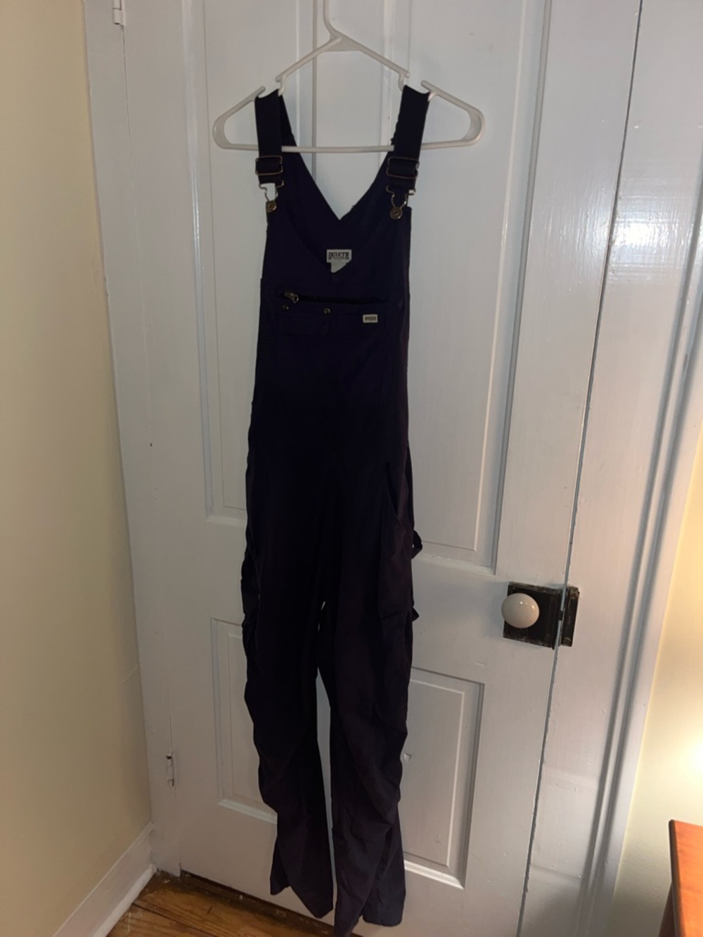 Duluth Trading Co navy blue Women's Overalls Jumpsuit medium regular